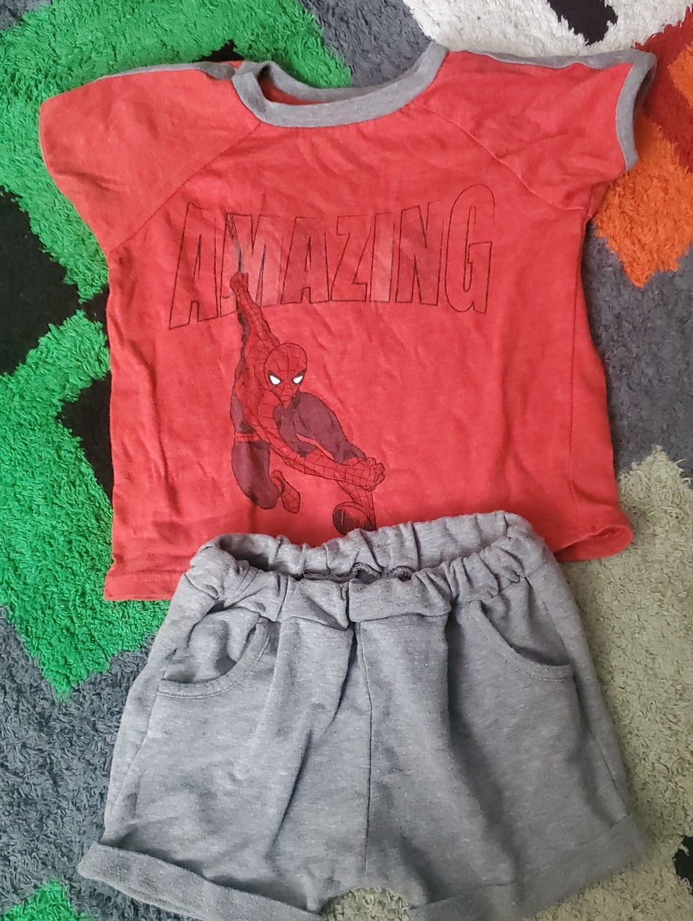 Marvel Red & Gray Spider-Man Kids Matching Set